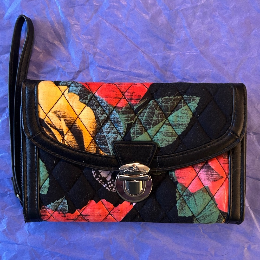 Vera Bradley Ultimate Wristlet with push lock, Havana Rose